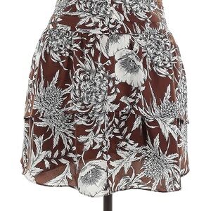 Express Brown and White Floral Skorts